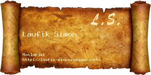 Laufik Simon névjegykártya